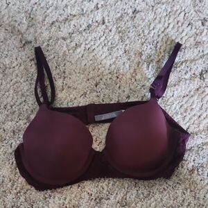 Elegant Burgundy Lace Bra